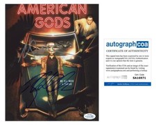 Ricky Whittle & Neil Gaiman "American Gods" AUTOGRAPHS Signed 8x10 Photo ACOA