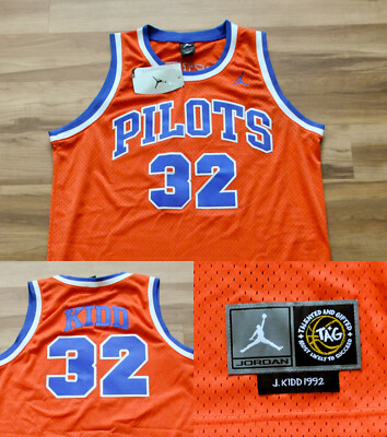 Jason Kidd Pilots Jumpman Nike Jersey TAG+ High School Orange Men