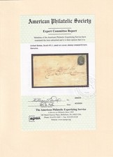 41L1 City Dispatch, Philadelphia - uso atado en sobre 1860 con CERTIFICADO APEX