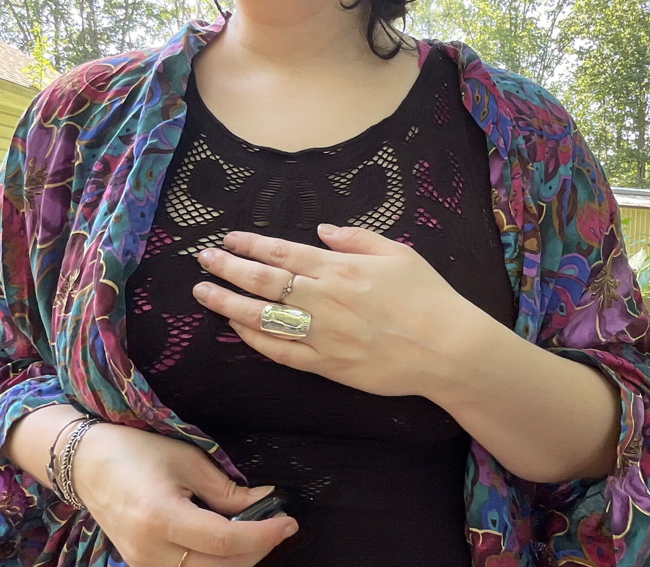 RLM Silver Rectangle Tablet Ring, Size 6- Slightl… - image 4