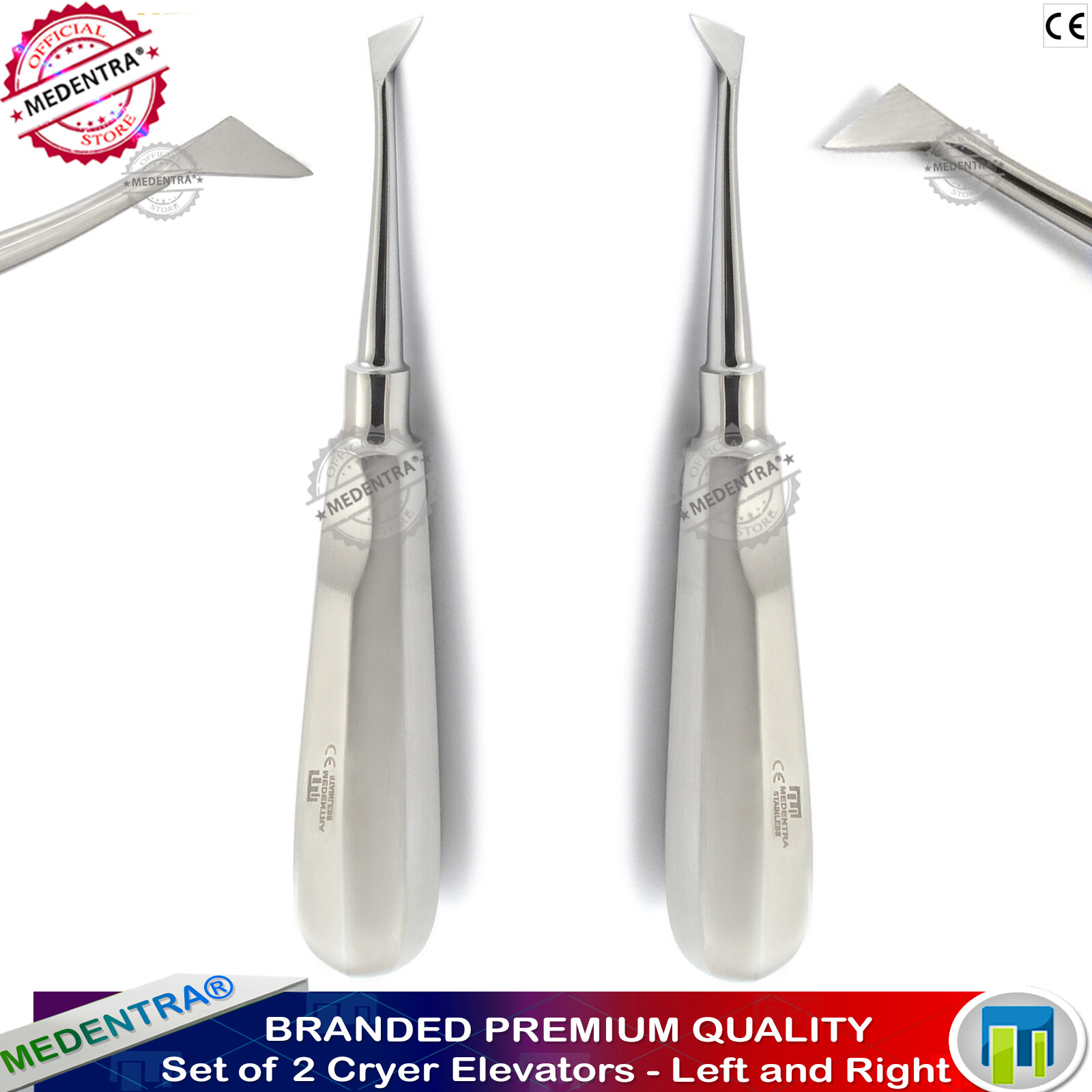 Surgical Tooth Extraction Dental Root Elevators Kit Luxation Coupland