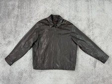 Andrew Marc Jacket Mens Extra Large Brown Lea...