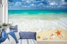 3D Beach Starfish 7696 Wallpaper Mural Wall Print Wall Wallpaper Murals US Coco