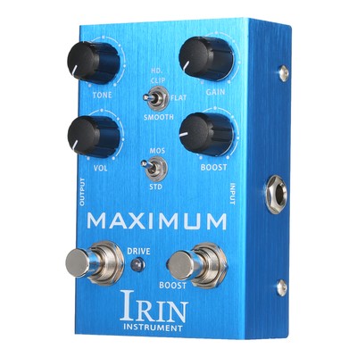 IRIN Overdrive Guitar Effect Pedal 2 Toggle Mode Switch 4 Control Knobs A2W3