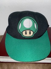 Nintendo Super Mario Brothers 1UP Mushroom Hat Tek Flex Bros, Free Shipping