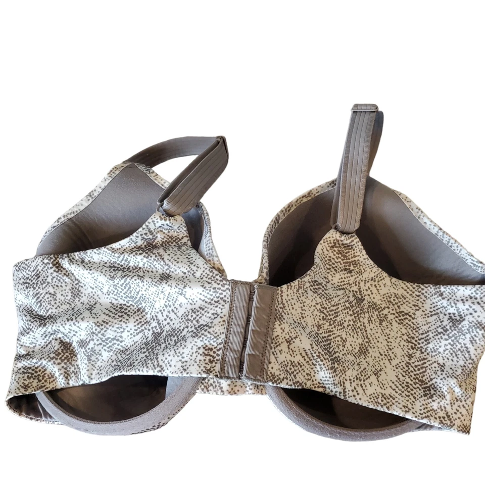 巴厘岛文胸 38DD 钢圈内衬文胸 宽肩带 灰色 Python 印花 — 第 3/4 张图片