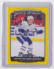 2022-23 OPC MARQUEE ROOKIE YELLOW BORDER PARALLEL NICHOLAS ABRUZZESE #564 LEAFS