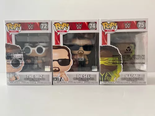 Funko Pop WWE Bundle: The Miz #72 + Diesel #74 + Naomi #75 (x3)