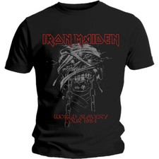 Image of Iron Maiden 'World Slavery Tour 1984' Black T shirt - NEW
