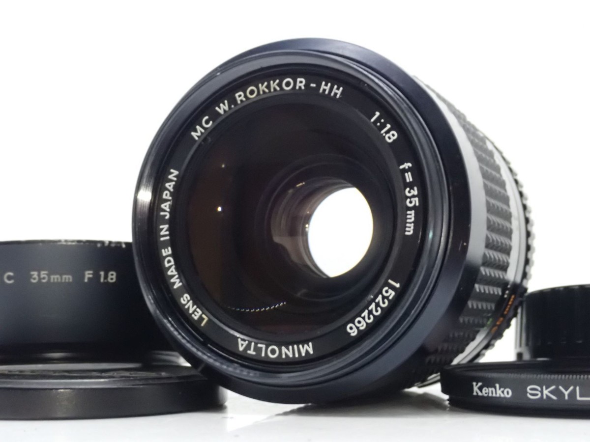 Minolta MC W.Rokkor-HH 35mm f1.8 Wide Angle MF Lens w/ Hood Minolta MC W.Rokkor-HH 35mm f1.8 Wide Angle MF Lens w/ Hood
