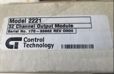 2221, Control Technology Corp, Channel Output Module Connctor
