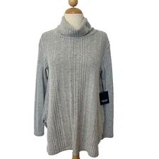 Simply Vera Pullover Sweater SZ XS NEW Gray high neck