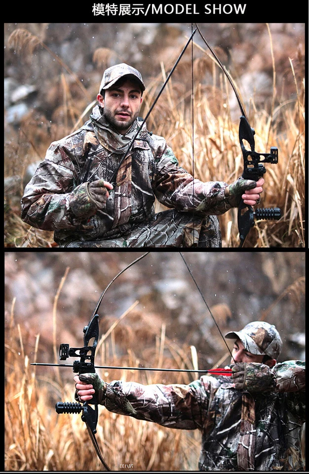 56" Takedown Recurve Bow Carbon Arrows Kit 30-50lbs Archery Target Hunting Shoot - Image 4 of 4