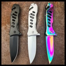 6.5" Tactical Spring Open Assisted Folding Camping Rescue Survival Pocket Knife