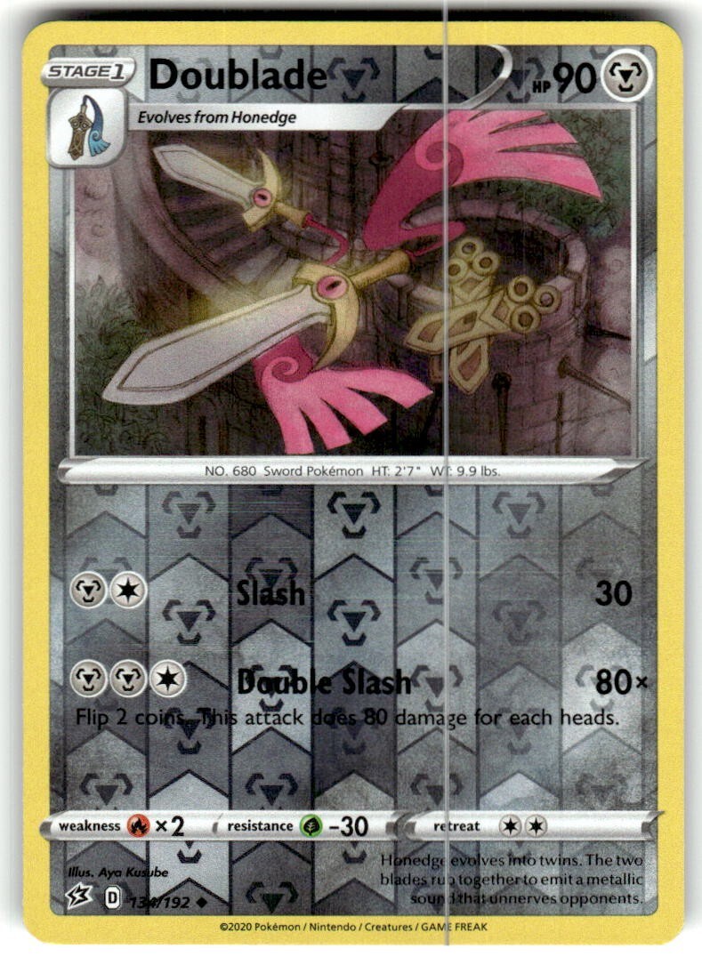 Doublade 134/192 Reverse Holo Uncommon Pokemon Card NM