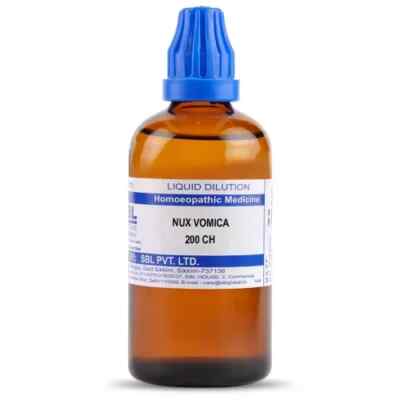 SBL Nux Vomica 200 CH 100ml Anger, Irritation, Constipation, Nausea Vomiting