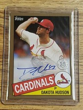 2020 Topps 35th Anniversary 1985 Dakota Hudson Auto GOLD /50 Cardinals #85A-DH