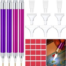 4 Pcs LED Diamond Painting Drill Pen with Light for Painting DIY Crafts
