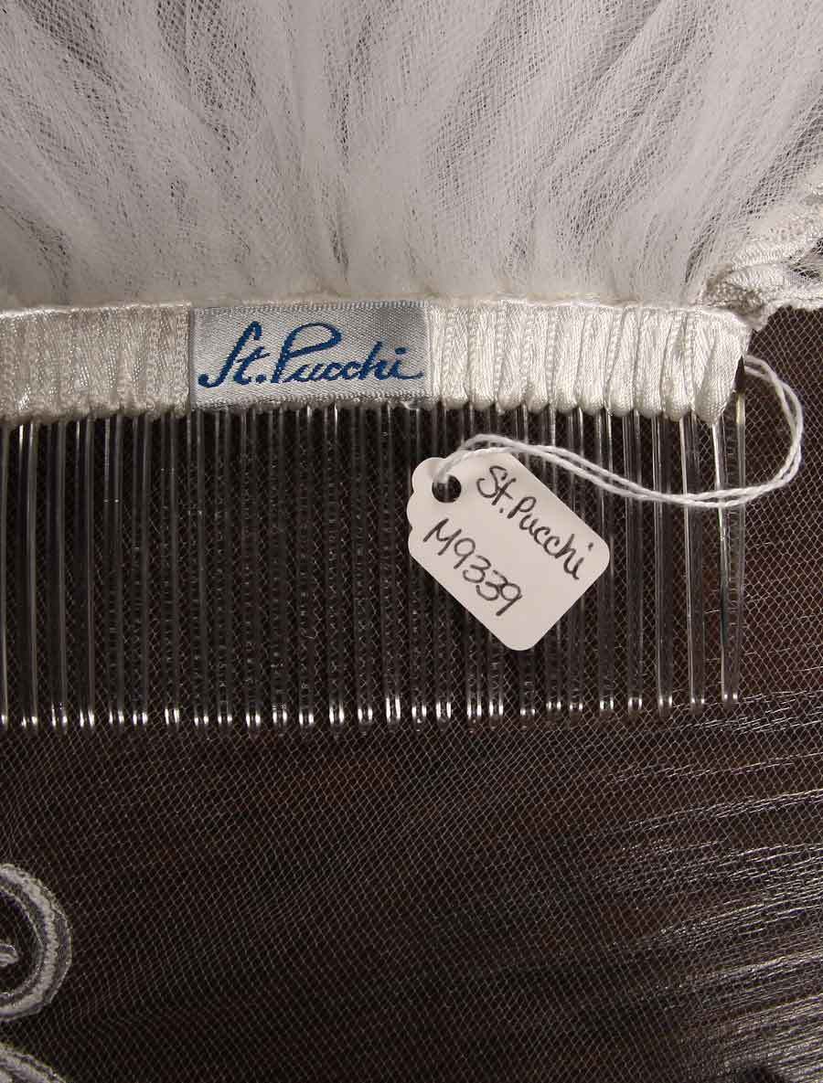 St. Pucchi M9339 Diamond White Silver Embroidered Edge  display picture 1