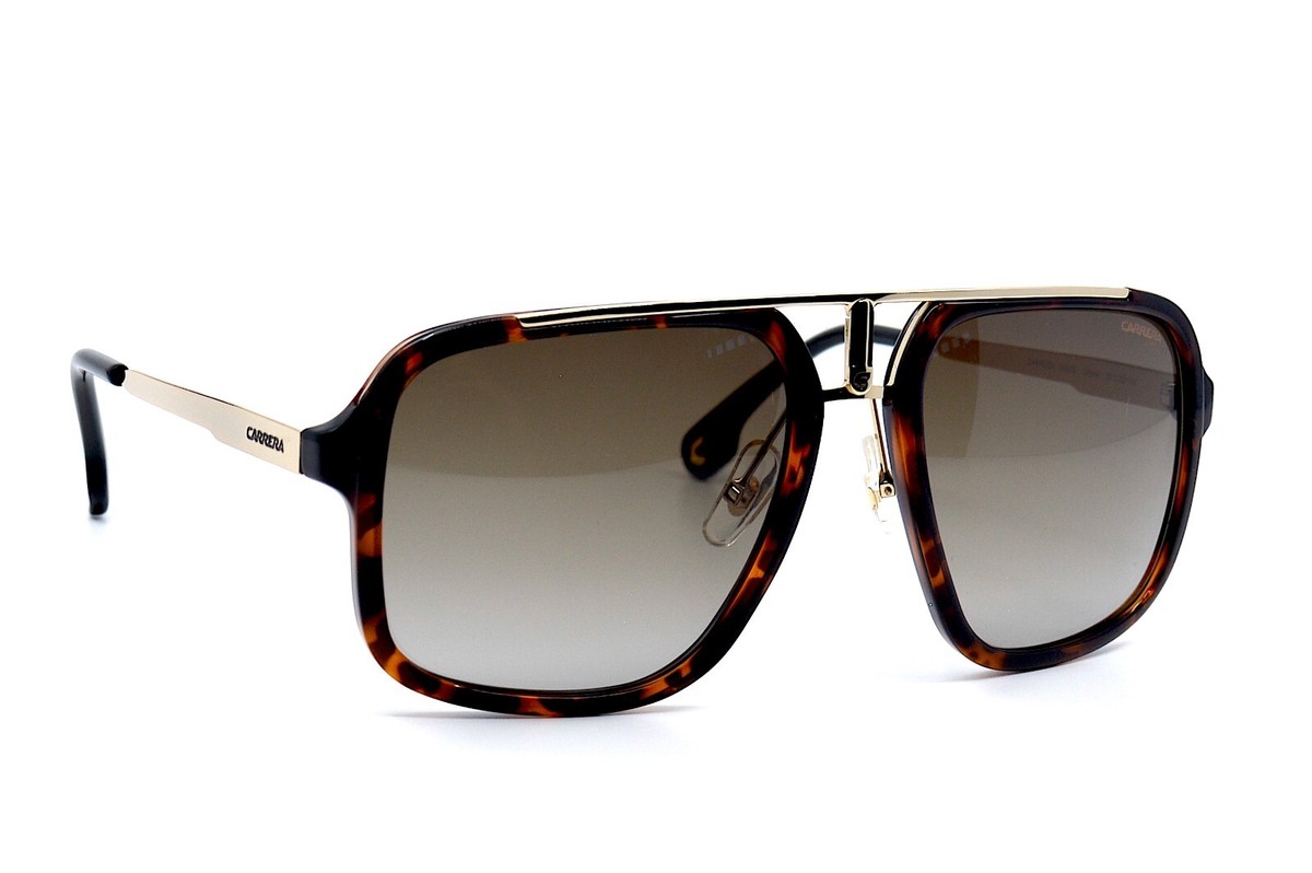 NEW CARRERA 1004/S HAVANA GOLD BROWN GRADIENT AVIATOR AUTHENTIC SUNGLASSES - Main Image