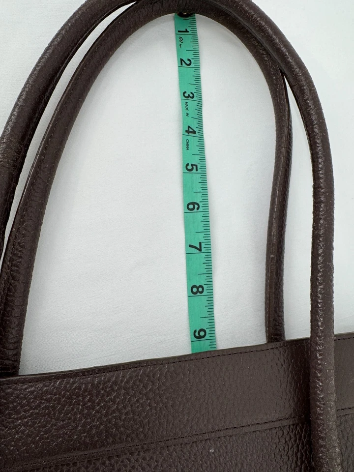 Bolsa de ombro vintage anos 90 Cleo & Patek Itália couro marrom grande bolsa de mão - Imagem 4 de 4