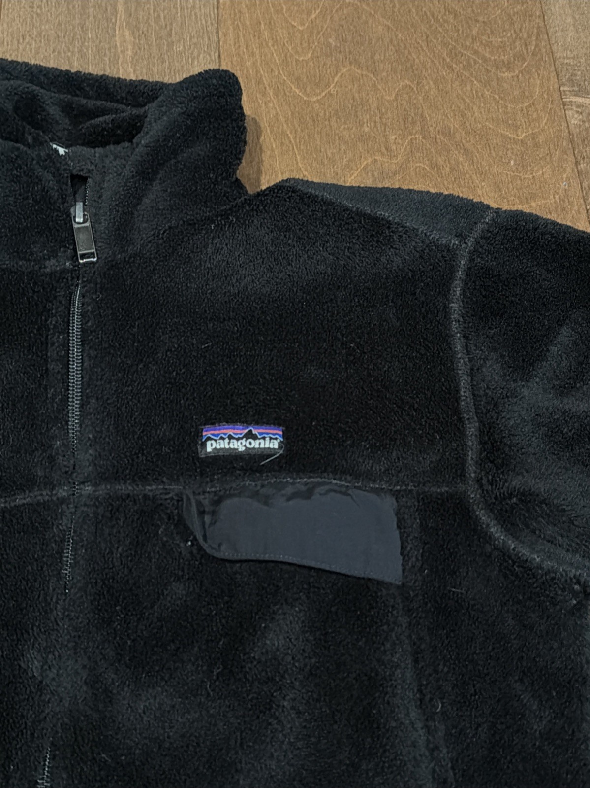 Patagonia Women's Black Full Zip Collared Jacket M Zipped Pockets Long Sleeve thumbnail 2