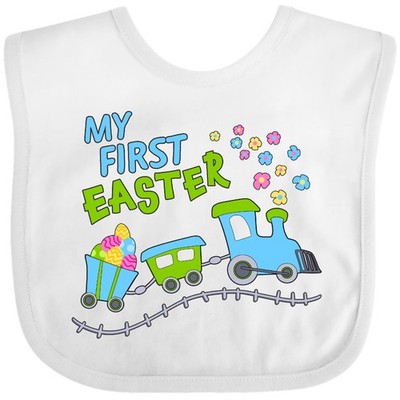 Inktastic My First Easter Train Baby Bib Kids Eggs Egg Hunt Flowers Spring Fun