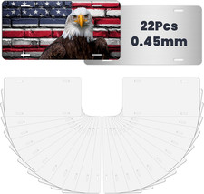 22 Pcs Sublimation License Plate Blanks for Heat Transfer Vinyl, Pesonalized Pic