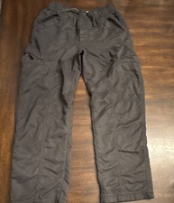 Abercrombie Kids Boys Gray Solid Cargo Baggy Pants Drawstring, Regular