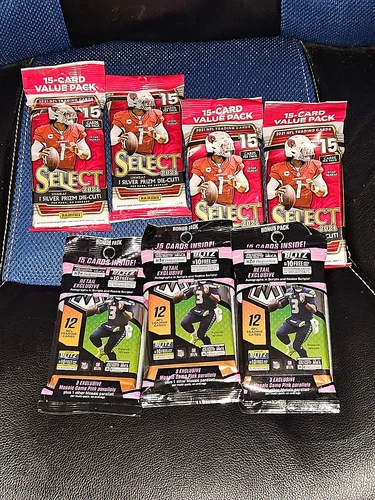 2021 Panini 4 Select & 3 Mosaic Football Factory Sealed Value Fat Pack Lot