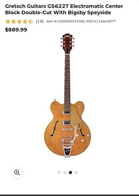 Gretsch G5622T Electromatic Center Block Double Cut Electric