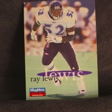 SkyBox 1996 Impact Rookies Ray Lewis #6 Rookie Baltimore Ravens Football Card. rookie card picture