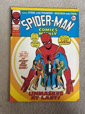 Marvel Spider-Man Comics Weekly #111 1975 UK Unmasked at last! FN