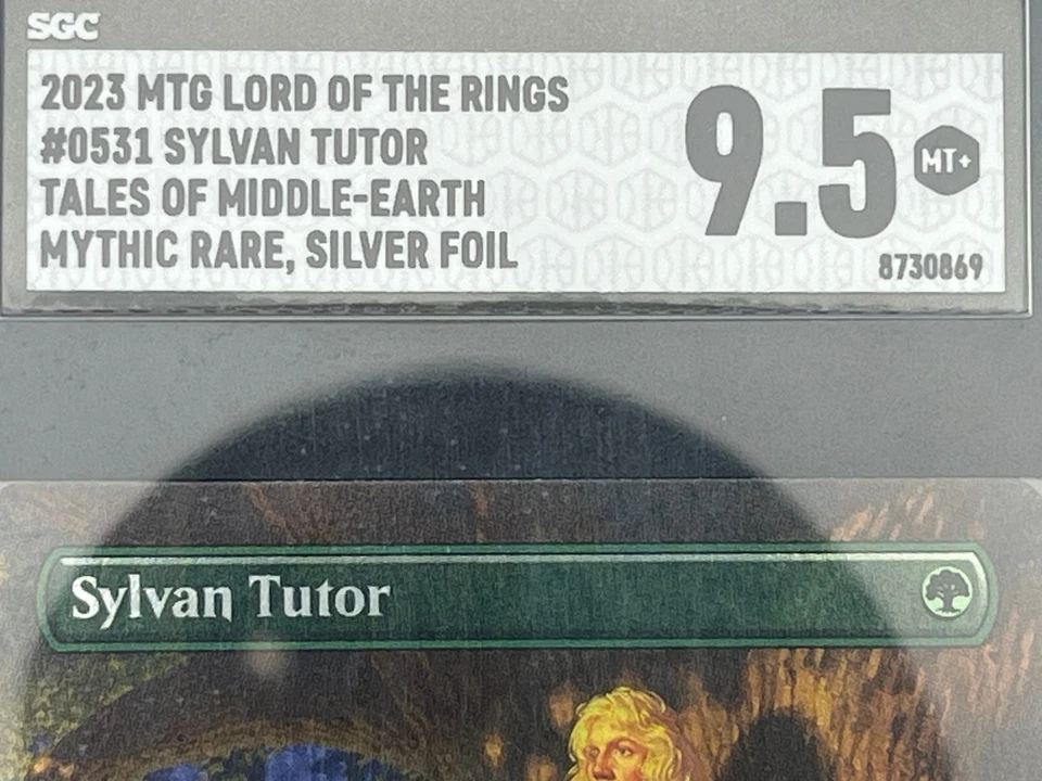 MTG Sylvan Tutor Borderless Foil Lord of the Rings Magic Graded SGC 9.5 LOTR - Image 4 of 4
