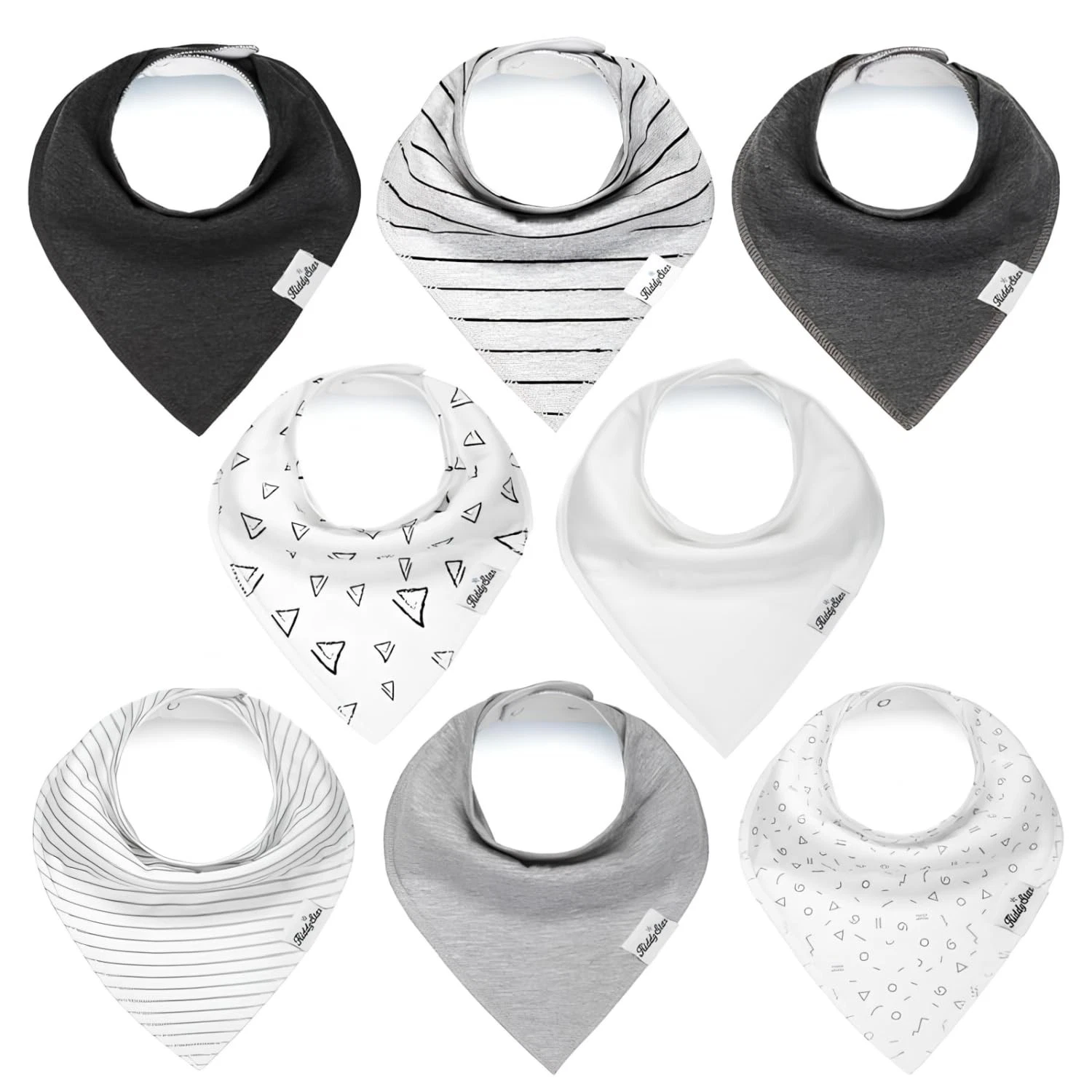 Drool Bibs for Babies – Organic, Unisex, Soft Absorbent Teething Bibs with Ad...