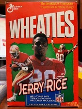 Rare 1995 JERRY RICE Wheaties Box San Francisco 49Ers & All Time NFL TD Record