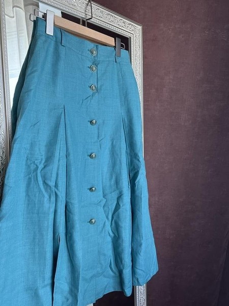 Women Gerry Weber Skirt Turquoise Linen 36