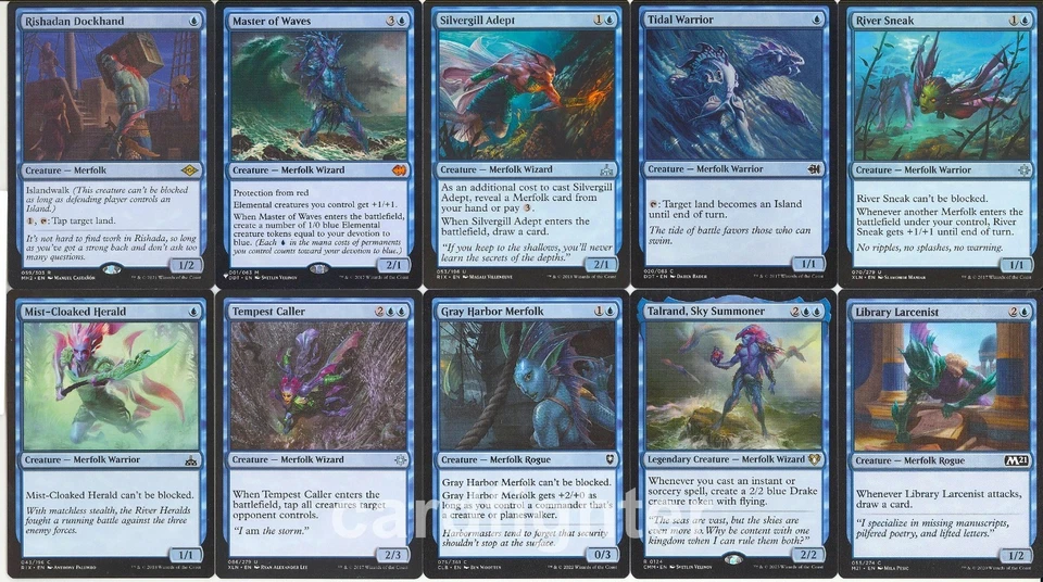 Custom Merfolk Tribal Commander EDH Deck - Emperor Mihail II - MTG Magic - Image 3 of 4