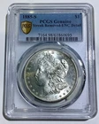 1885 S Morgan Silver Dollar $1 PCGS UNC Details Streak Removed