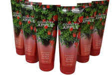 6 BATH  BODY WORKS COUNTRY APPLE 24 HR MOISTURE ULTRA SHEA BODY CREAM 8 OZ