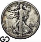 1923-S Walking Liberty Half Dollar, Choice Fine Low Mintage Better Date