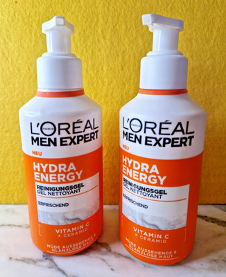 2 x L Oréal Paris Men Expert   Hydra Energy Erfrischendes Reinigungsgel je 260ml