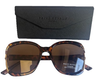 Privé Revaux After Hours Polarized Tortoise Sunglasses 56-18-140 Statement Bold