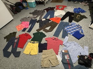 LOT/30 KIDS CLOTHES SPRING/SUMMER BOYS POLO RALPH LAUREN ADIDAS PLACE GAP SZ-7-8