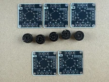 5 New 9-Pin Vacuum Tube Board Prototype Adapters w/ Sockets for DIY Breadboard