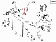 MERCEDES-BENZ S W222 Pump To Engine Coolant Hose A2225006900 NEW
