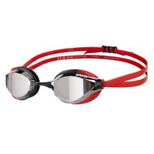 ARENA Unisex Adult Python Racing Swim Goggles for One Size, Silver/Black/Red