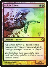 MTG - Acidic Sliver - Foil - Premium Decks - Magic the Gathering