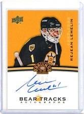 2023-24 Upper Deck Boston Bruins Centennial Bear Tracks - Rejean Lemelin AUTO
