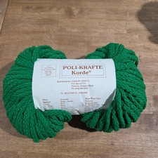 Macrame Cord Vintage By Poli-Krafte Korde Green Color 300 ft